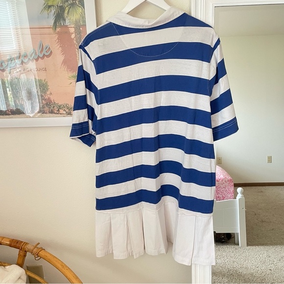 Free People Lucas Striped Henley Polo Pleated Mini Dress - Picture 8 of 8